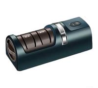 Afilador Eléctrico USB Recargable 3 Niveles para Cuchillos de Cocina y Hachas - Afiladora Automática Rápida 18cm(Green)