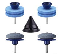 Afiladora Césped Corindón para acero Inoxidable Afiladora Césped(Blue) | Corindón fusionado, para acero inoxidable, calor, 4 piezas, instalación rápida taladro
