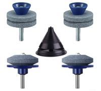 Afiladora Césped Corindón para acero Inoxidable Afiladora Césped(Gray) | Corindón fusionado, para acero inoxidable, calor, 4 piezas, instalación rápida taladro