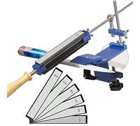 Afiladores de Cuchillos, CWOVRS Kit de Afilador de Cuchillos de Abrazadera Rápida Kit de Sistema de Afilado de Cuchillos de ángulo Fijo con Sistema de Sujeción Abrasivo para Pulido Fino, 6 diamantes