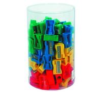 Afilalapiz Plastico Poessa 1 Orificio Surtido (Set de 72)
