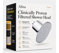 Afina A-01 Advanced - Cabezal de ducha filtrado de alta presión, reduce la picazón seca en la piel, la caspa, el eccema y mejora drásticamente la condición de tu piel, cabello y uñas (cromo)