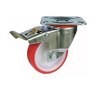 Afo 201/80 fda pol r - Rueda diámetro 80 music giratorio fda poliuretano rojo