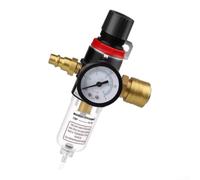 AFR-2000 - Regulador de filtro de compresor de aire NPT de 1/4 pulgadas, trampa separadora de humedad para taller industrial, pulverizador de pintura, construcción de latón, 6.1 pulgadas (1 unidad)