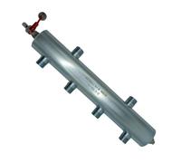 AFRISO 9086000 Distribuidor con Acoplamiento HYDR BLH 860 dos circuitos, purgador manual y válvula SP 6X G1"