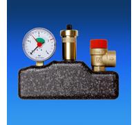 Afriso Grupo de Seguridad de Caldera Ksg Con Safety Valve ,Purgador,Manómetro