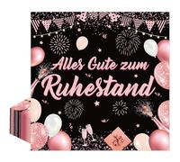 Afritee Servilletas decorativas para jubilación, 20 unidades, servilletas de papel para mujer, jubilación, color oro rosa, decoración de mesa de jubilación, fiesta de despedida, 33 x 33 cm
