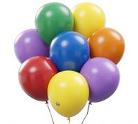 AFTERLOON® Mini globos biodegradables, 50 unidades, surtidos, 5 pulgadas, color mate, extra fuerte, látex grueso, flotador de helio, para baby shower, revelación de género, guirnalda de arco de boda