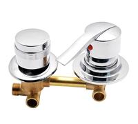 AFUDER Interruptores de Ducha de Pared 2/3/4/5 Vías de Salida de Agua de latón Grifo de Ducha Tornillo o Intubación de Cobre Cabina de Ducha Mezclador de Cuarto de Ducha,3 ways Screw thread