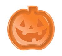 AFXGUSD Bandeja para Servir de Halloween, Plato para Aperitivos, Fácil de Limpiar, Decoración de Halloween, Frutero para Dulces, Aperitivos, Cocina, en Forma de Calabaza, Individual