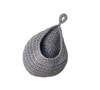 AFXGUSD con Forma de Lágrima, Macetero de Pared Tejido, Decoración de Pared Bohemia para Cocina, Restaurante, Hogar, Dormitorio, Gris, 21cmx27cm