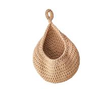 AFXGUSD con Forma de Lágrima, Macetero de Pared Tejido, Decoración de Pared Bohemia para Cocina, Restaurante, Hogar, Dormitorio, Caqui, 28cmx35cm
