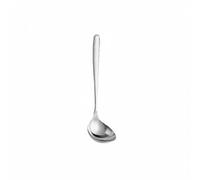 AFXGUSD Cuchara de Acero Inoxidable Tipo con Diseño de Drenaje Efectivo Mango Ergonómico y Borde Suave Adecuada para Mesa Gastronómicos, Plata, Cuchar Martillad Gruesa