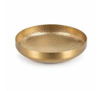 AFXGUSD de Acero Inoxidable Fuente Cuenco y Bandeja con Acabado Brillante y Diseño Elegante Forma Profunda Tipo Bol para Múltiples Platos Apto para Entradas y, Dorado, 22CM