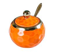 AFXGUSD Juego Moderno de Azucarero de Y Salero de Cerámica para La Organización de La Cocina del Hogar, Naranja Redonda, Individual