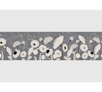 AG Design AWB 8412 - Cenefa autoadhesiva de flores abstractas, resistente al agua, decoración para paredes, muebles, papel pintado, revestimientos de paredes y puertas, lámina, multicolor, ancho 500