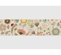 AG Design - Borde autoadhesivo para jardín feliz, AWBD 8542 | Impermeable decorativo para habitación infantil | Borde de pared para niña y niño | Película, multicolor | Ancho 500 cm x altura 13,8 cm