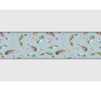 AG Design - Borde de Papel Pintado - Autoadhesivo - Plumas - Vinilo Adhesivo - 0.14 x 5 m - WB 8231