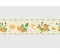 AG Design Cenefa autoadhesiva de color naranja soleado, AWB 8442, resistente al agua, decoración para paredes, muebles, papel pintado, revestimientos de paredes y puertas, lámina | ancho 500 cm x alto