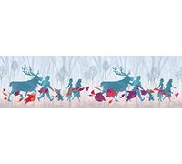 AG Design Cenefa autoadhesiva de Disney Frozen II, WBD 8113, decoración de Pared para habitación Infantil, Cenefa de Pared para niña y niño, Multicolor, Ancho 500 cm x Alto 14 cm