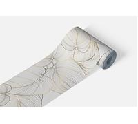 AG Design Cenefa autoadhesiva de hojas doradas, AWB 8436, resistente al agua, decoración para paredes, muebles, papel pintado, revestimientos de paredes y puertas, lámina, multicolor, ancho 500 cm x
