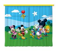 AG Design Cortinas - Disney Mickey Mouse - Cortinas para niños - Impresión fotográfica 3D - 180 x 160 cm - 2 Partes - FCSXL 4307