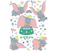 AG Design Dumbo DK 2320-Pegatina Decorativa para Paredes, Muebles y decoración Interior de habitación Infantil (65 x 85 cm), diseño de Disney, Multicolor, 65 cm x 85 cm