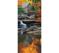 AG Design - Mural fotográfico para la Pared - No Tejido - Molino de otoño - Papel Pintado fotográfico - Póster Gigante de Pared - 90 x 202 cm - 1 Parte - FTNV 2872