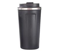 Agatige Taza de café aislada de viaje con tapa (Negro 510ml) | 380ml 510ml, revestimiento de acero inoxidable, a prueba de fugas, taza de café reutilizable, taza de café