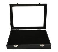 Agatige Vitrina Para Broches A Prueba De Polvo, Tapa De Cristal Transparente Organizador De Fieltro Expositor Para Insignias De Terciopelo Duro Roca Insignias Para Guardar Medallas Y Broches(Medianas)