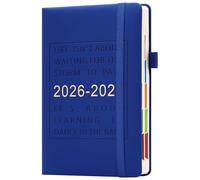 Agenda 2026-2027, tamaño A5, página por día, de julio de 2026 a junio de 2027, agenda diaria de medio año con pestañas mensuales coloridas, agenda académica de tapa dura 2026-2027 con bolsillo