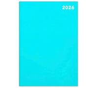 Agenda 2026 A4, A5, A6, página por día y vista semanal, color pastel, organizador para estudiantes, profesores, hogar, oficina, planificador de año laboral (turquesa, vista semanal A4)