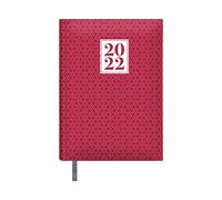 Agenda Anual 2022- Organizador Semanal - Cada Día Una Página - Tamaño Mediano 14 x 20 cm - Modelo Florida - Color Burdeos - Planificador Mensual Portable - Dohe