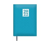 Agenda Anual 2022- Organizador Semanal - Cada Día Una Página - Tamaño Mediano 14 x 20 cm - Modelo Florida - Color Azul - Planificador Mensual Portable - Dohe