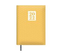 Agenda Anual 2022- Organizador Semanal - Cada Día Una Página - Tamaño Mediano 14 x 20 cm - Modelo Florida - Color Mostaza - Planificador Mensual Portable - Dohe