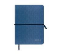 Agenda Anual 2022- Organizador Semanal - Cada Día Una Página - Tamaño Mediano 14 x 20 cm - Modelo Miami - Color Azul - Hojas Color Ahuesado - Planificador Mensual Portable - Dohe