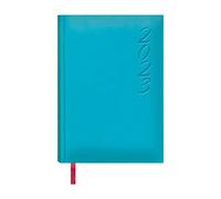 Agenda Anual 2023 - Organizador Semanal - Cada Día Una Página - Tamaño 15 x 21 cm - Modelo Brasilia - Color Azul Turquesa - Hojas Color Ahuesado - Planificador Mensual Portable - Dohe