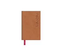 Agenda Anual 2023- Organizador Semanal - Semana Vista - Tamaño Bolsillo 8,5 x 13 cm - Modelo Brasilia - Color Cámel - Hojas Color Ahuesado - Planificador Mensual Portable - Dohe