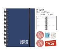Agenda anual (2026-27) senfort 16 meses iki foam espiral tapa pp con g