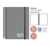 Agenda anual (2026-27) senfort 16 meses iki unicolor espiral tapa pp c