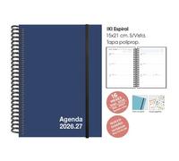 Agenda anual (2026-27) senfort 16 meses iki unicolor espiral tapa pp c