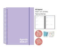 Agenda anual (2026-27) senfort 16 meses iki unicolor espiral tapa pp c