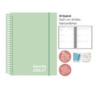 Agenda anual (2026-27) senfort 16 meses iki unicolor espiral tapa pp c