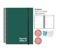 Agenda anual (2026-27) senfort 16 meses iki unicolor espiral tapa pp c