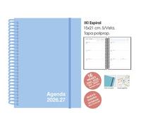 Agenda anual (2026-27) senfort 16 meses iki unicolor espiral tapa pp c