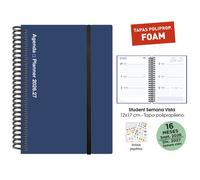 Agenda anual (2026-27) senfort 16 meses student foam espiral tapa pp c