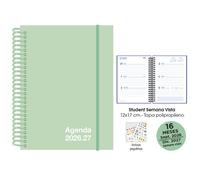 Agenda anual (2026-27) senfort 16 meses student unicolor espiral tapa