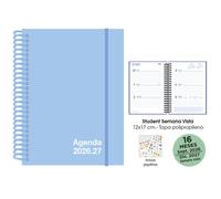 Agenda anual (2026-27) senfort 16 meses student unicolor espiral tapa