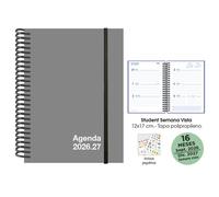 Agenda anual (2026-27) senfort 16 meses student unicolor espiral tapa