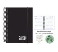 Agenda anual (2026-27) senfort 16 meses student unicolor espiral tapa